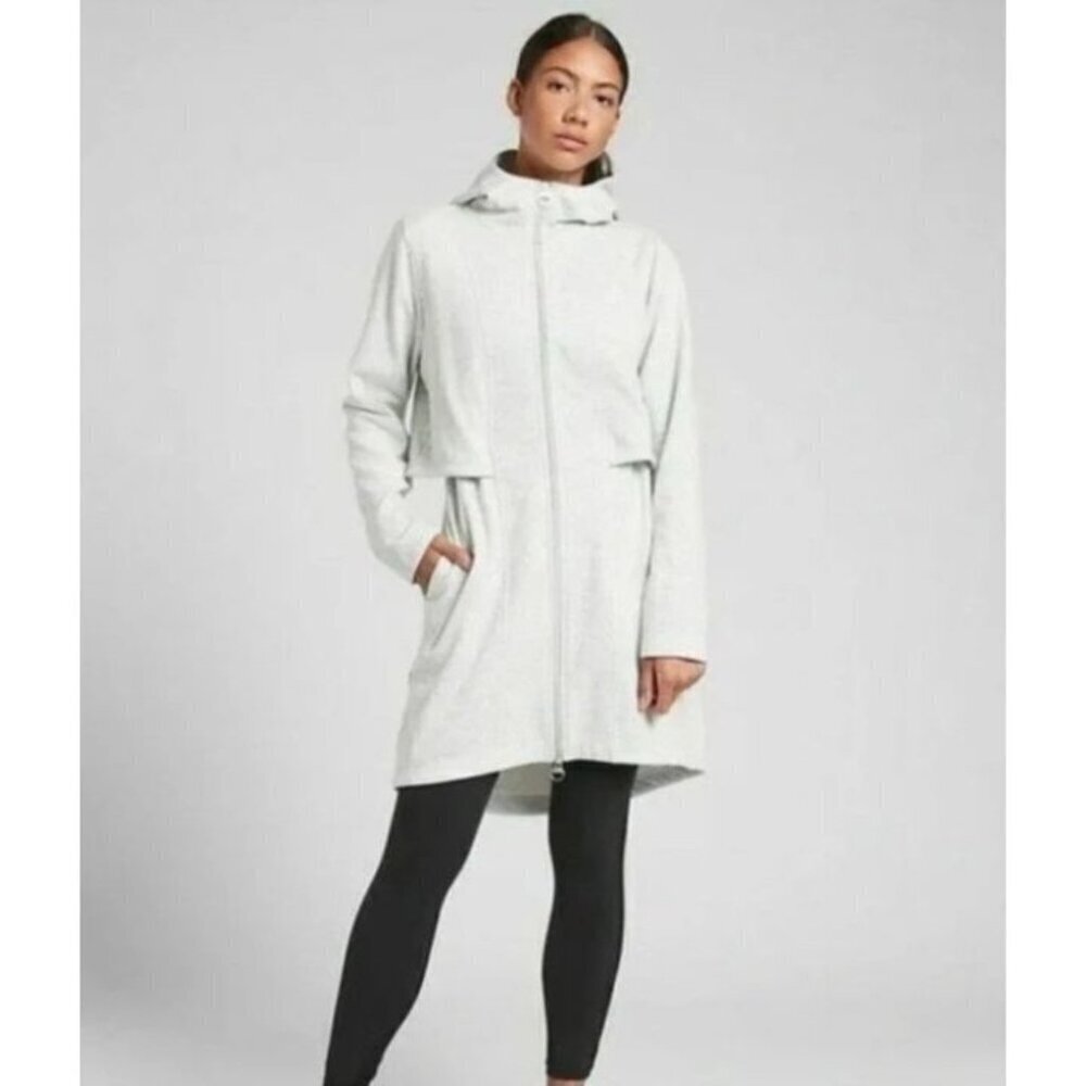 Athleta Cozy Karma Grey Long Jacket